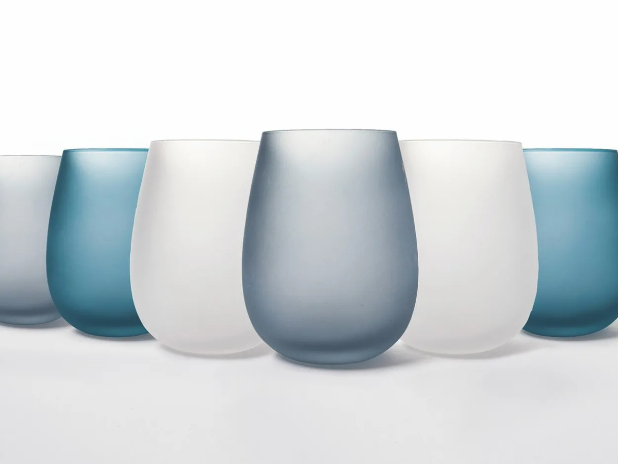 Set bicchieri Shades of Blue Dream 6 pezzi 500 ml in vetro