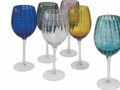 Set calici Shiraz 6 pezzi in vetro colorato