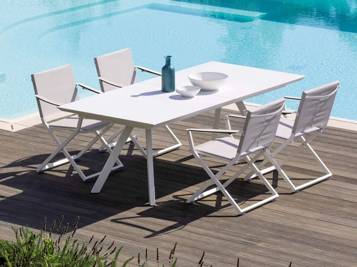 Set da giardino Daisy con 4 Sedie Fellini