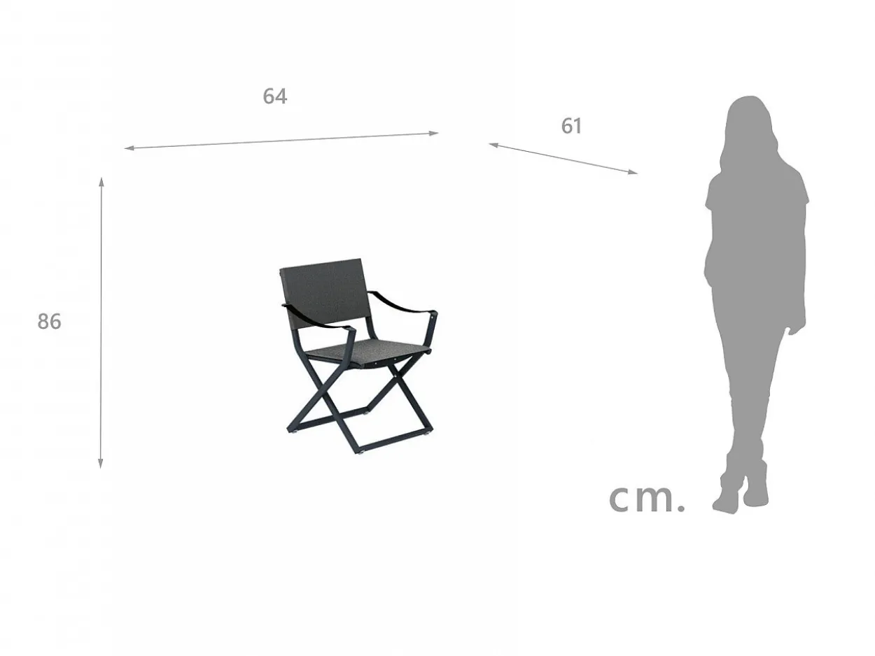 Set da giardino Daisy con 4 Sedie Fellini