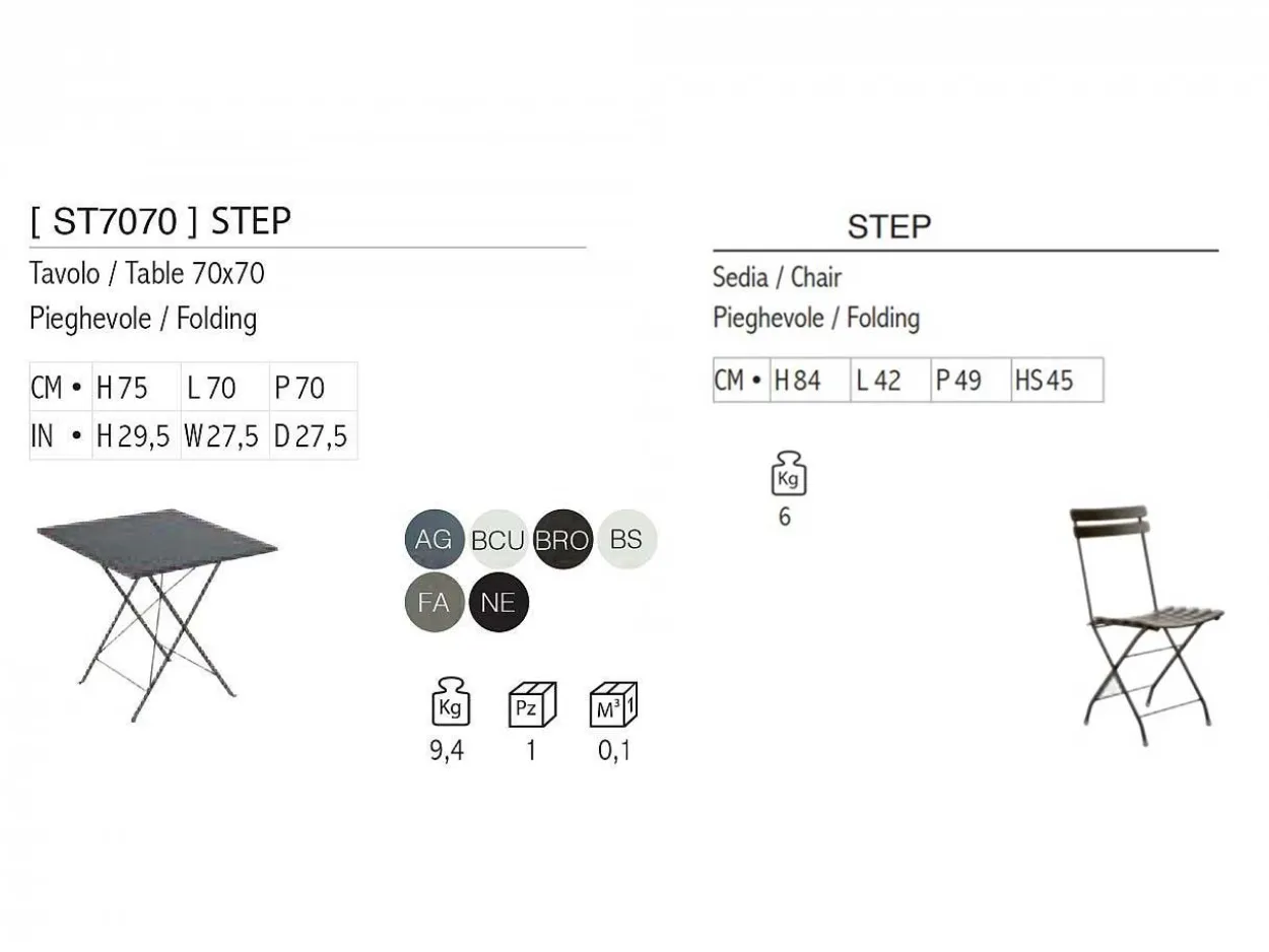 Set da giardino Step Pieghevole