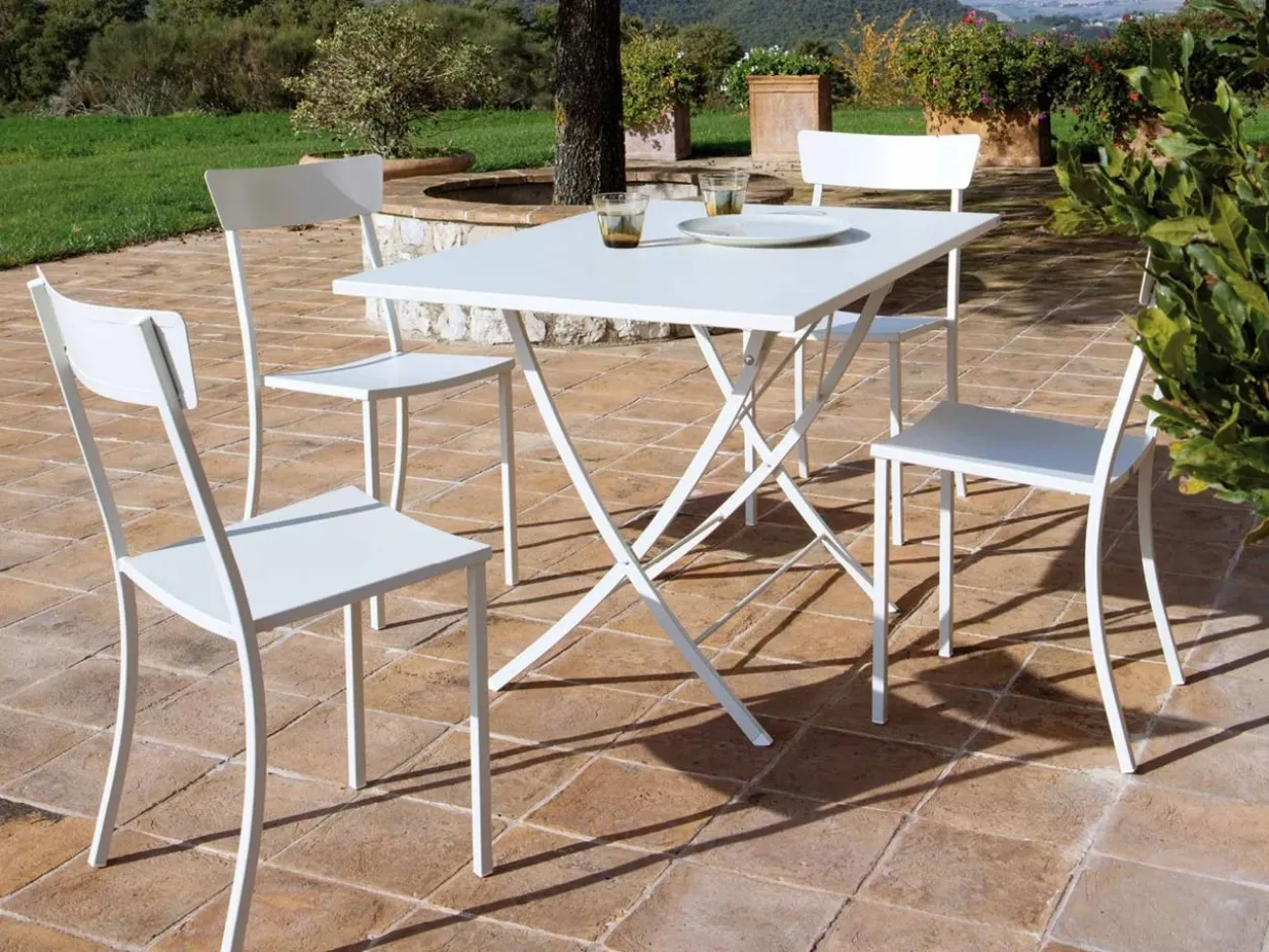 Set da giardino Vegas con 4 Sedie Mogan