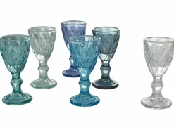 Set liquorini Prisma Shades of Blue 6 pezzi 45 ml in vetro