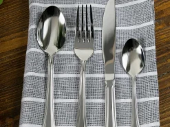 Set posate Antique 24 pezzi in acciaio silver lucido