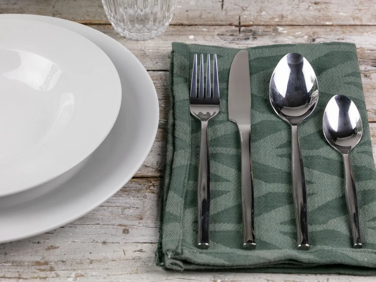 Set posate Cult 24 pezzi in acciaio silver lucido