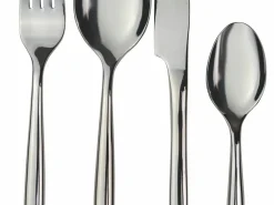 Set posate Cult 24 pezzi in acciaio silver lucido