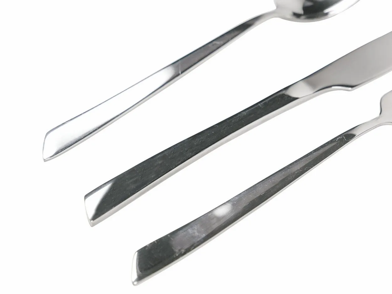 Set posate Cut 24 pezzi in acciaio silver lucido