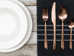 Set posate Cut 24 pezzi in acciaio copper opaco