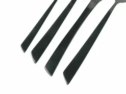 Set posate Cut 24 pezzi in acciaio nero opaco