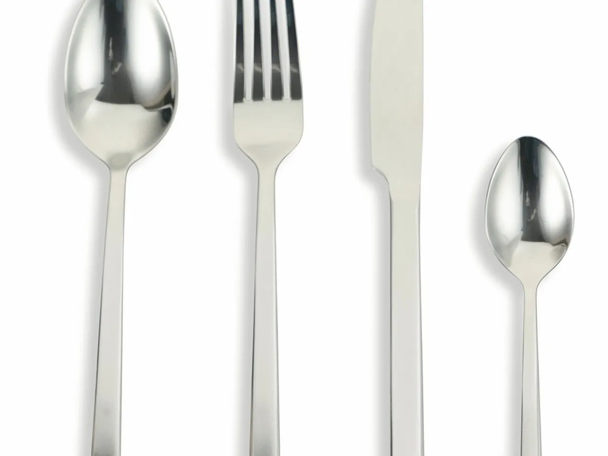 Set posate Lexington 24 pezzi in acciaio lucido silver