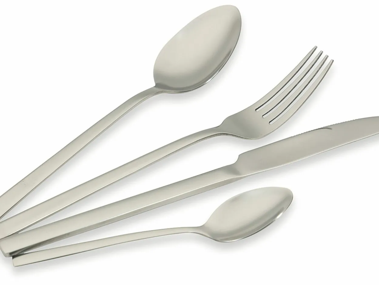 Set posate Lexington 24 pezzi in acciaio lucido silver