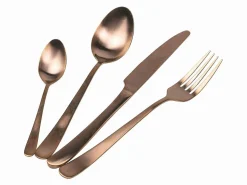Set posate Round 24 pezzi in acciaio copper opaco