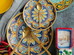 Set posate Stone 24 pezzi gold opaco in acciaio