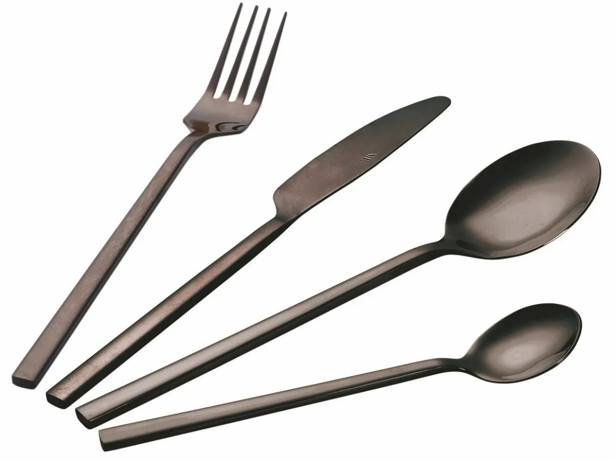 Set posate Stylo 24 pezzi in acciaio nero