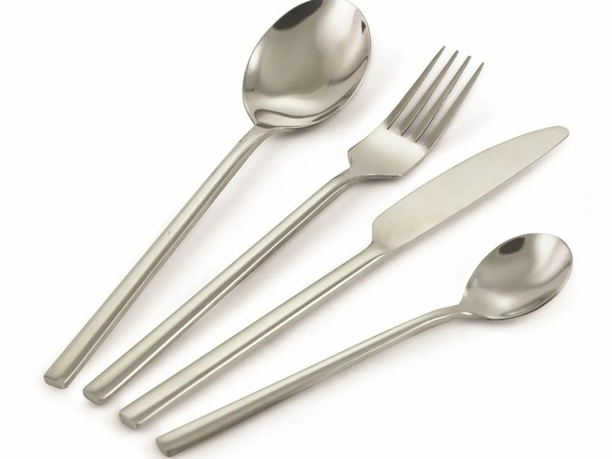 Set posate Stylo 24 pezzi in acciaio lucido silver