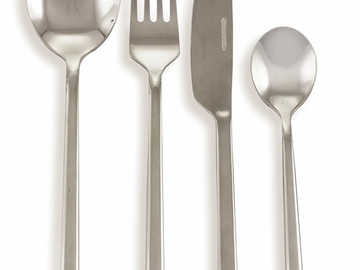 Set posate Stylo 24 pezzi in acciaio lucido silver