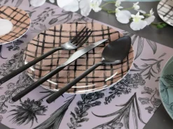 Set posate Times 24 pezzi in acciaio opaco nero