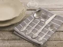 Set posate Wonderland 24 pezzi in acciaio satinato silver