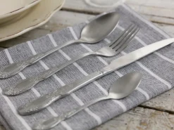 Set posate Wonderland 24 pezzi in acciaio satinato silver