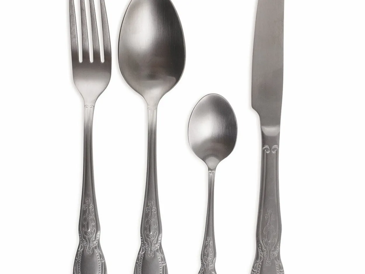 Set posate Wonderland 24 pezzi in acciaio satinato silver