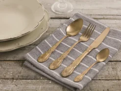 Set posate Wonderland 24 pezzi in acciaio satinato copper