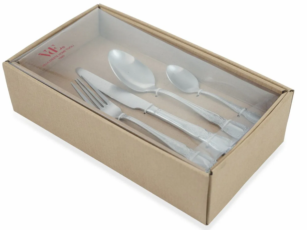 Set posate Wonderland 24 pezzi in acciaio satinato copper