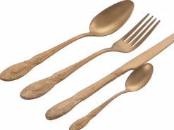 Set posate Wonderland 24 pezzi in acciaio satinato copper
