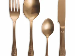 Set posate Wonderland 24 pezzi in acciaio satinato copper