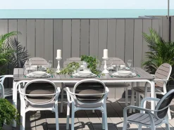 Set tavolo Alloro 140/210 con 4 poltrone Palma