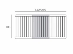 Set tavolo Alloro 140/210 con 6 sedie Erica