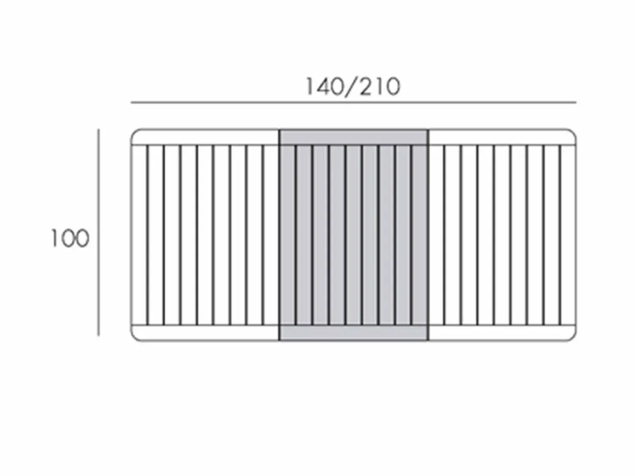 Set tavolo Alloro 140/210 con 6 sedie Erica
