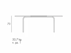 Set tavolo Alloro 140/210 con 6 sedie Erica
