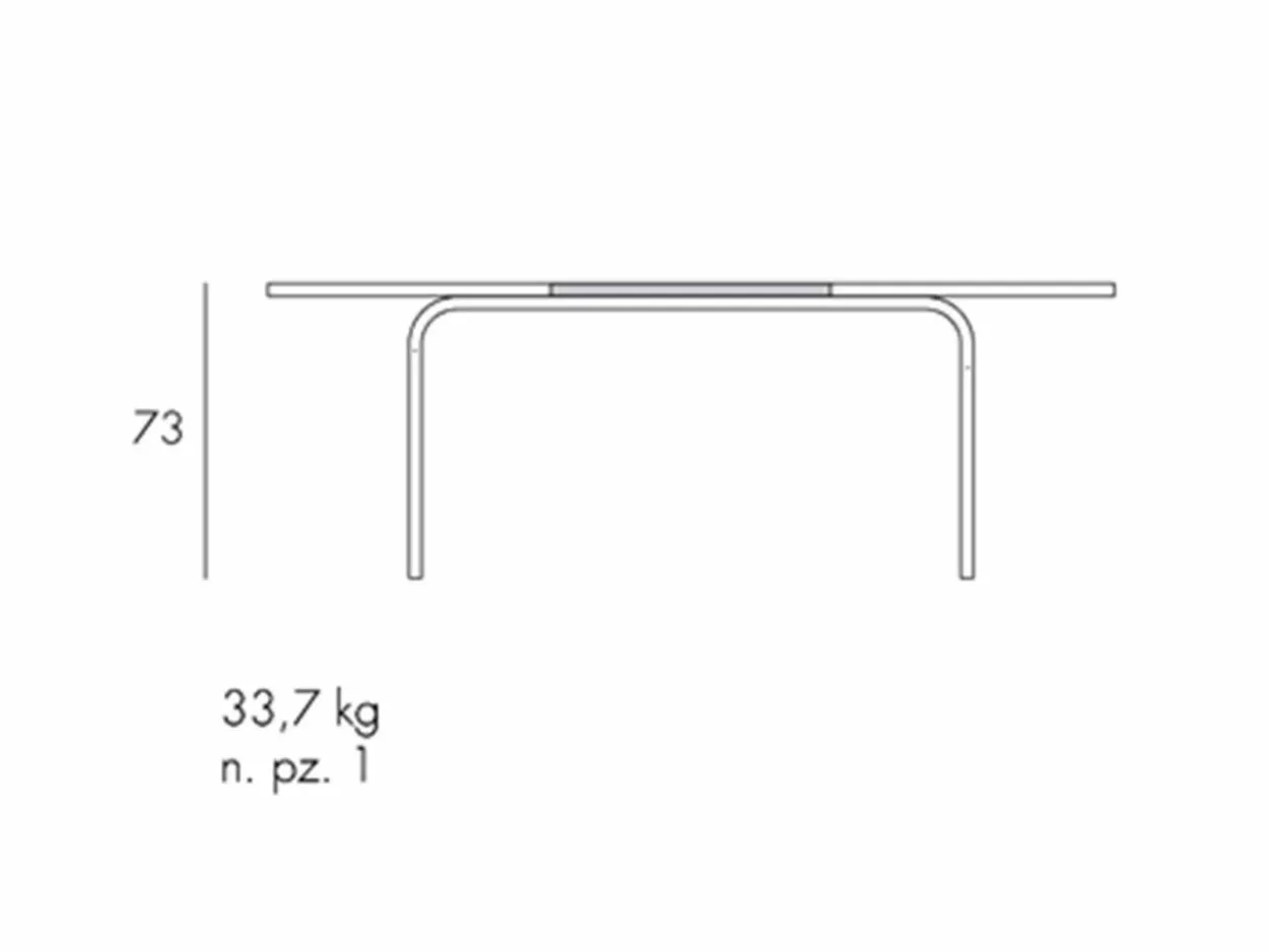 Set tavolo Alloro 140/210 con 6 sedie Erica