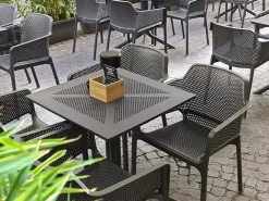 Set tavolo Clipx 70 con 4 sedie Net