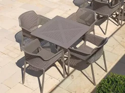 Set tavolo Clipx 80 con 4 sedie Net