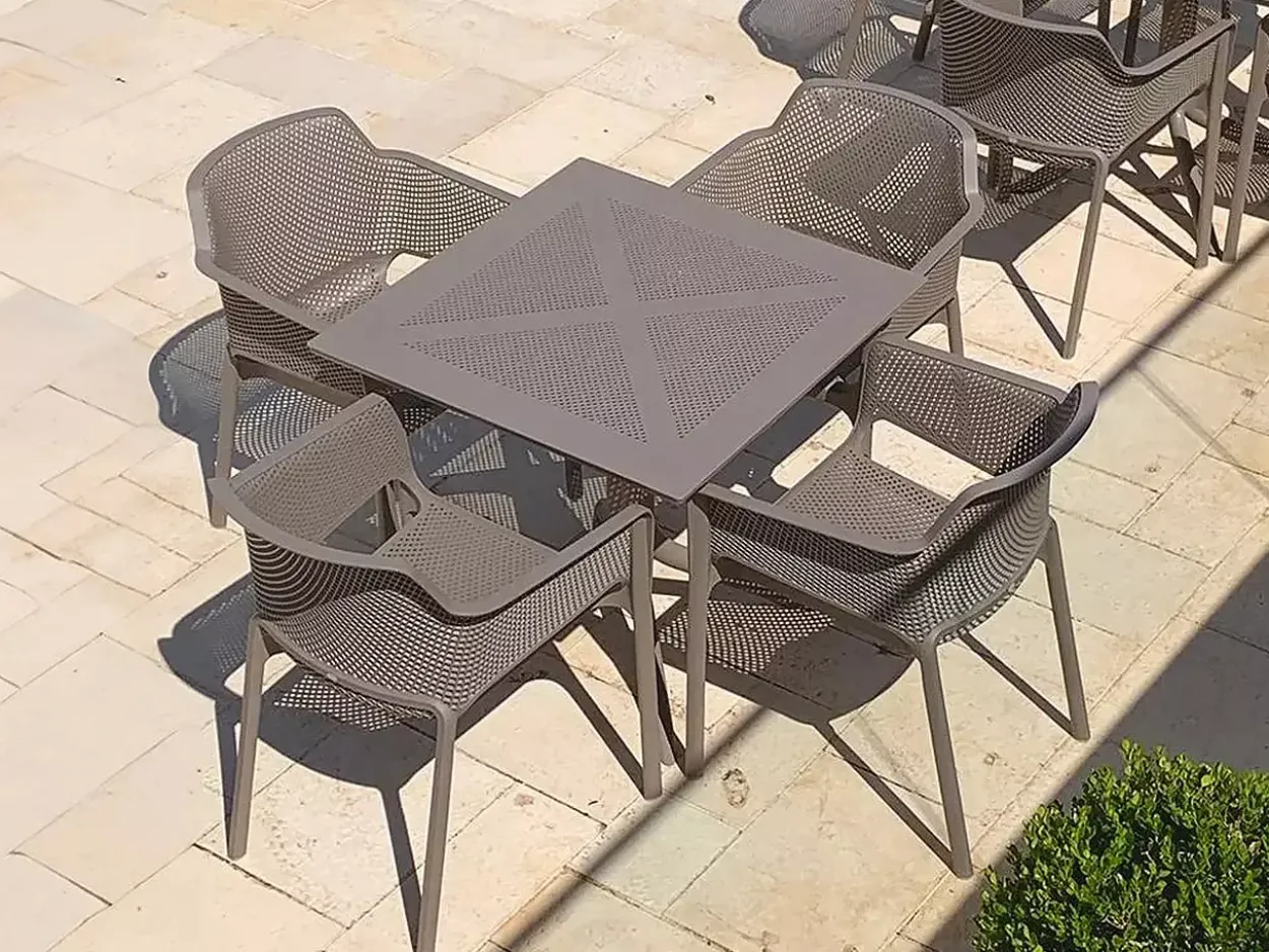 Set tavolo Clipx 80 con 4 sedie Net