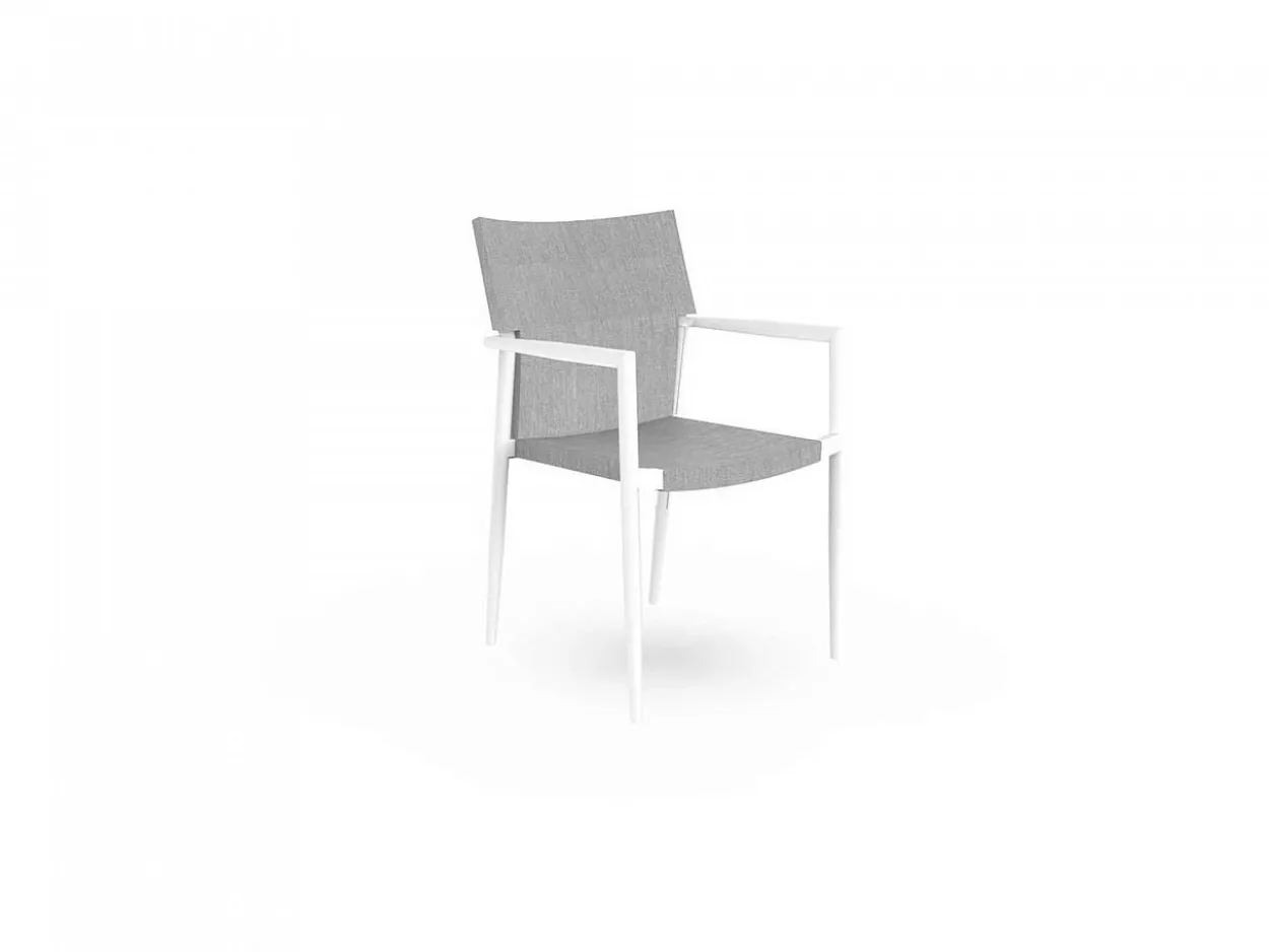 Set Tavolo da pranzo Adam 156 con 4 Sedie Adam con braccioli