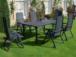 Set tavolo Libeccio 160/220 con 6 poltrone Darsena