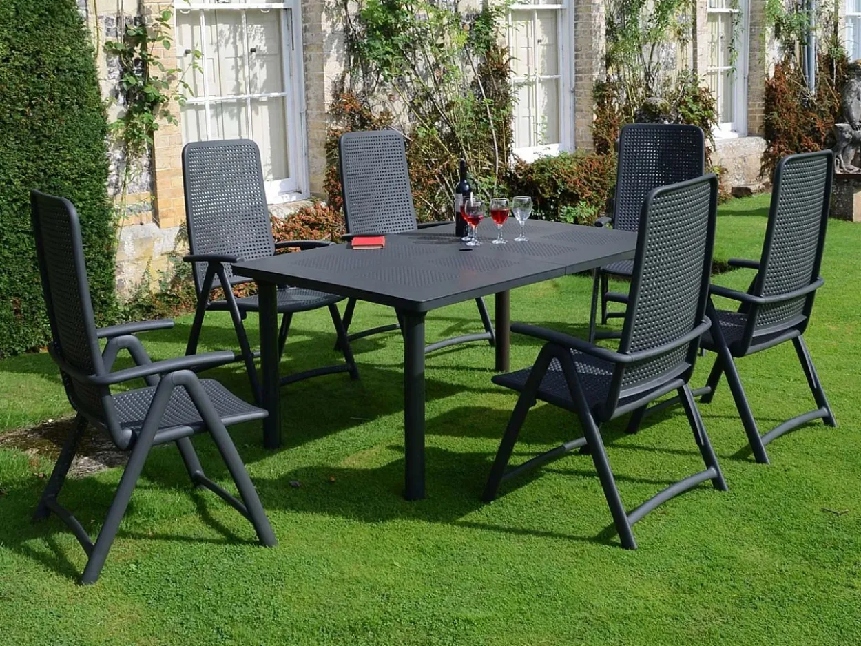 Set tavolo Libeccio 160/220 con 6 poltrone Darsena