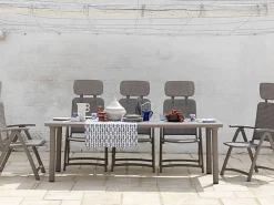 Set tavolo Libeccio 160/220 con 6 sedie Bora