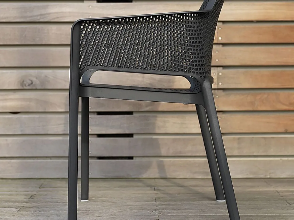 Set tavolo Rio 210/280 Alluminio con 8 sedie Net