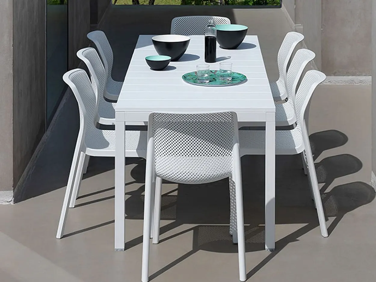Set tavolo Rio 140/210 con 6 sedie Bit