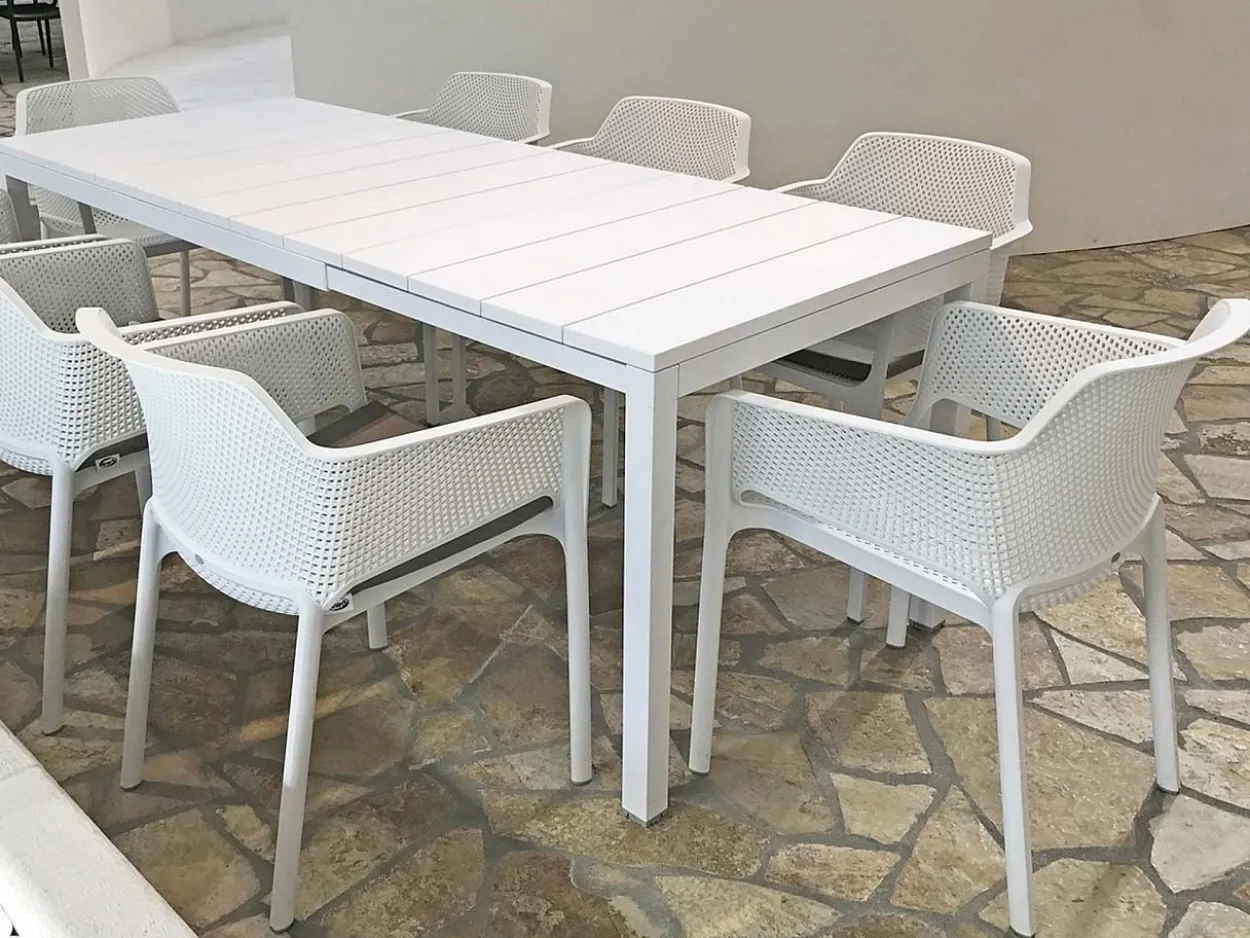 Set tavolo Rio 210/280 con 6 sedie Net