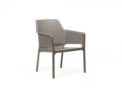 Set tavolo Rio 210/280 con 8 sedie Net Relax cuscini Shell