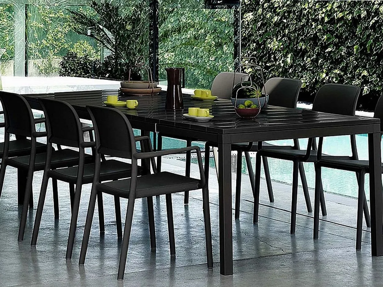 Set tavolo Rio 210/280 con 6 sedie Riva