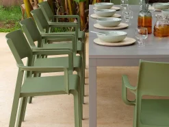 Set tavolo Rio 140/210 con 6 sedie Trill Bistrot