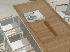 Set Tavolo Timber 156/214 con 6 Poltrone