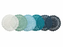 Set 6 Tovagliette tonde Uncinetto Ocean