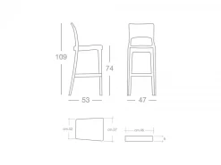 Sgabello alto Isy antishock 109