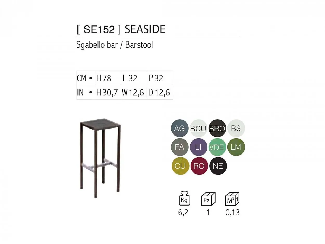 Sgabello Bar Seaside